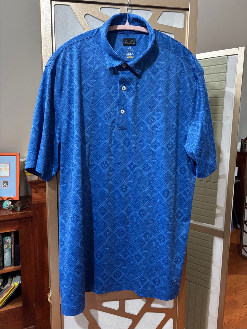 Callaway Men's Royal Blue Geometric Polo